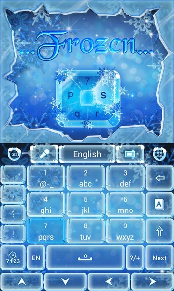 Frozen GO Keyboard Theme - Preview 1