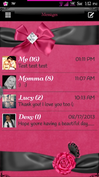 GO SMS Theme Simply Lovely - Preview 5