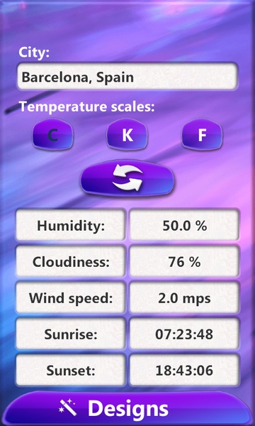 Waterfall Clock Weather Widget - Preview 3