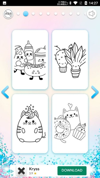Kawaii Coloring Book Glitter - Preview 8