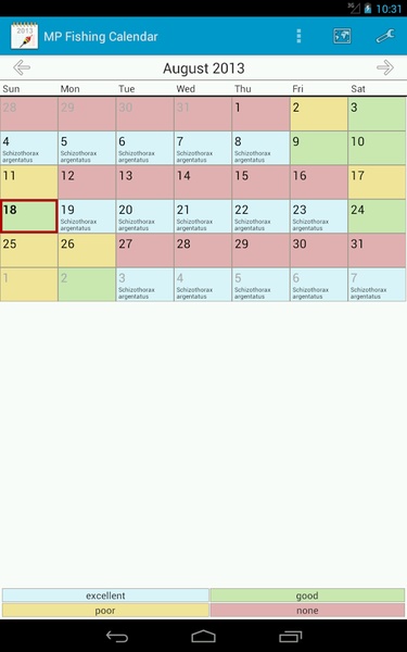 MP Fishing Calendar Lite - Preview 3