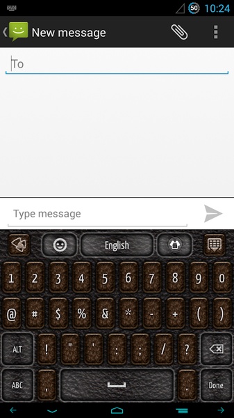 GO Keyboard Leather Theme - Preview 5