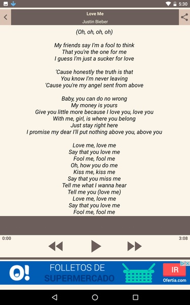 Justin Bieber Song & Lyrics - Preview 2