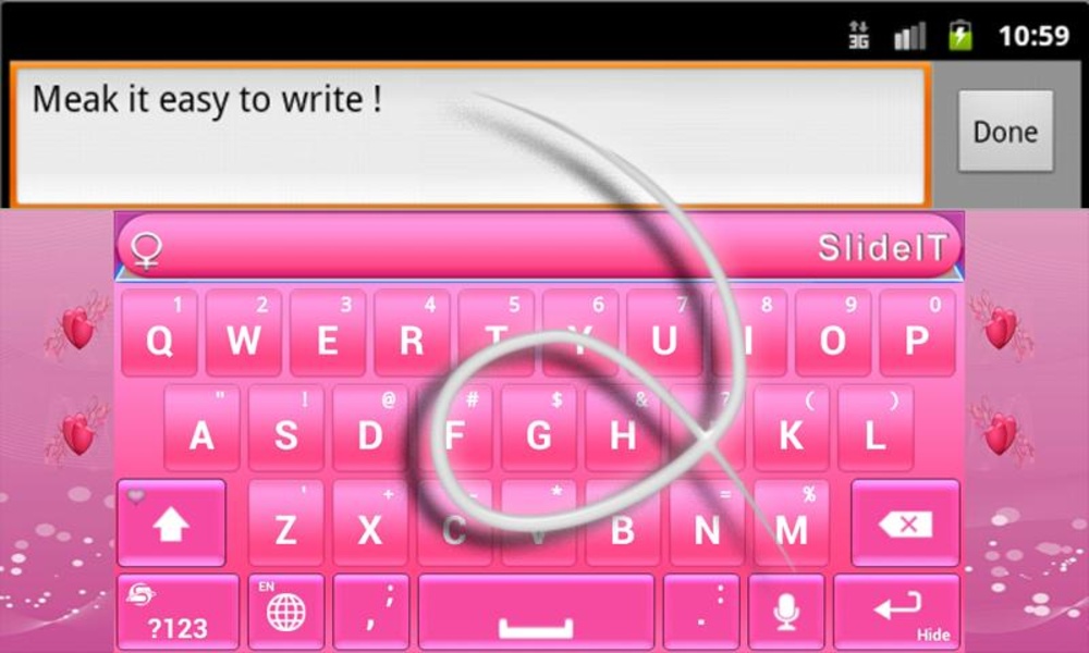SlideIT Pinky Valentine skin - Preview 2