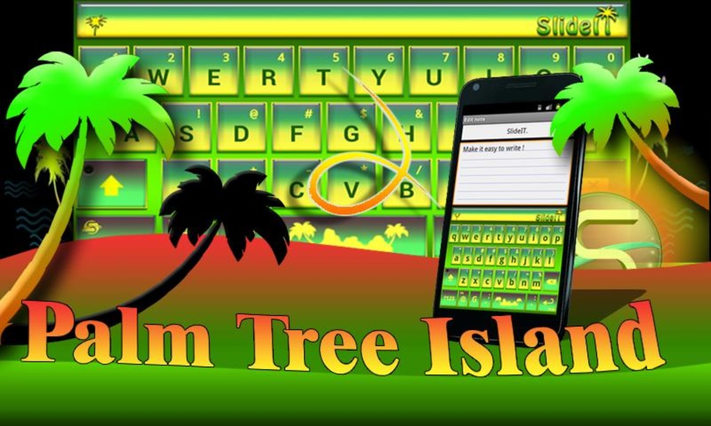 SlideIT Palm Tree Island skin - Preview 4