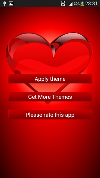 GO Keyboard Red Heart Theme - Preview 7