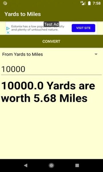 Yards to Miles Converter - Preview 4
