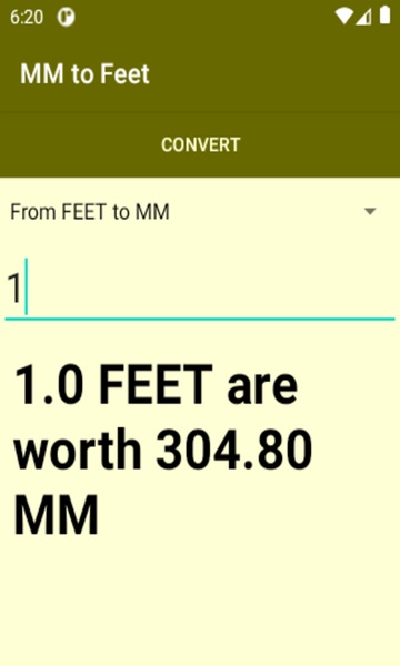 MM to Feet converter - Preview 2