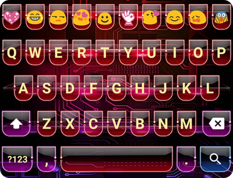 Electric Rainbow Emoji Keyboard - Preview 1