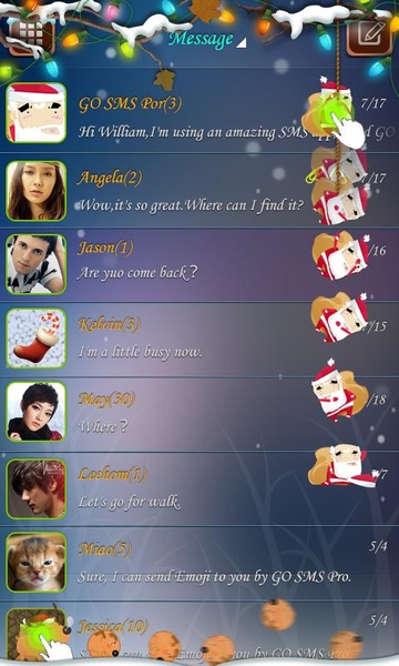 GO SMS Super Santa2.0 - Preview 1