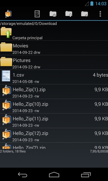 AndroZip File Manager - Preview 1