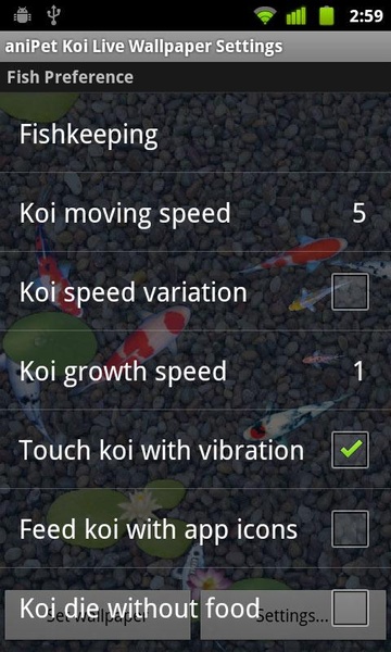 aniPet Koi LiveWallpaper - Preview 5
