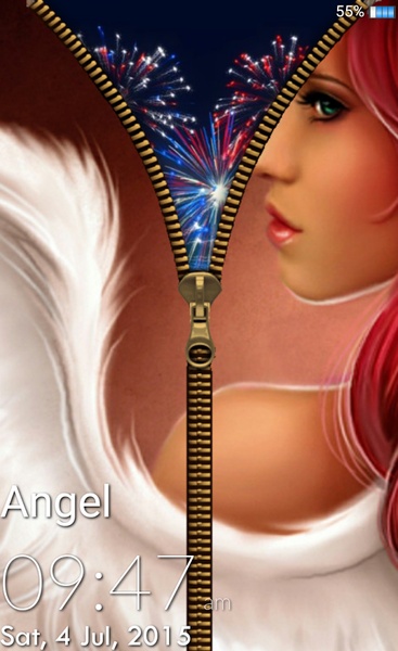 Angel Zipper Lock Screen - Preview 4