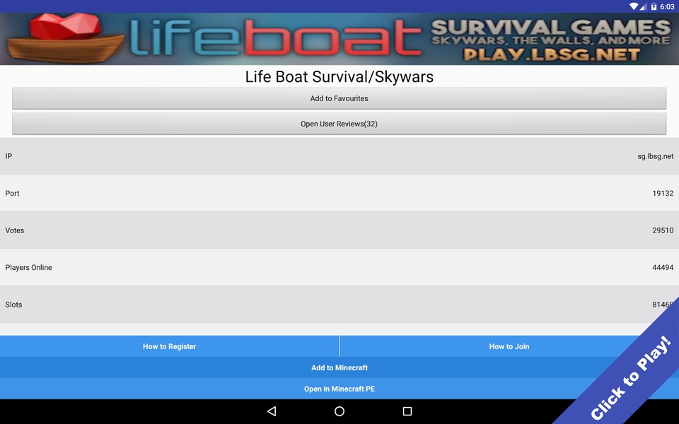 MCPE Server List - Preview 5