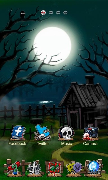 Zombie Night GOLauncher EX Theme - Preview 4