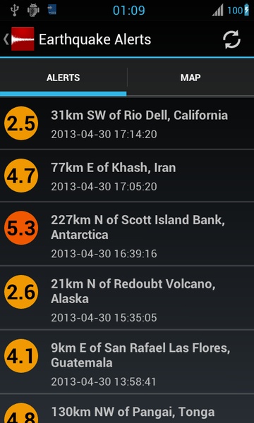 Earthquake Alerts - Preview 4