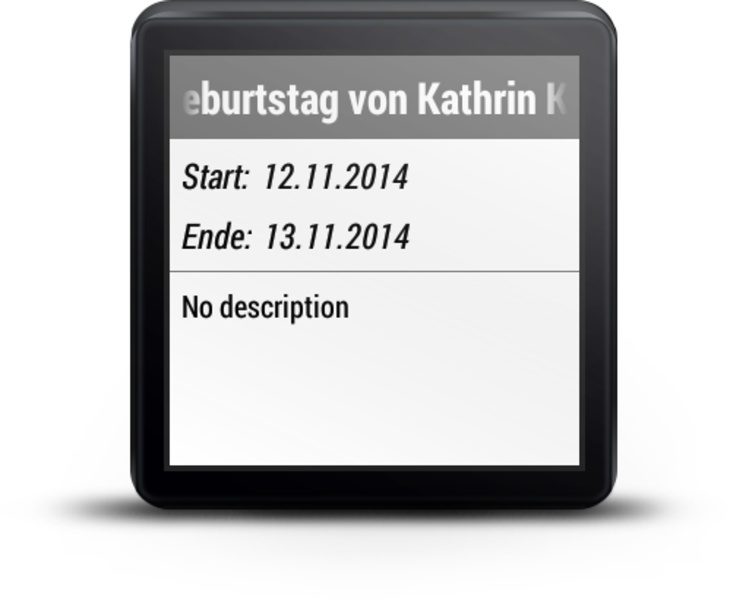 Calendar For Android Wear - Preview 3