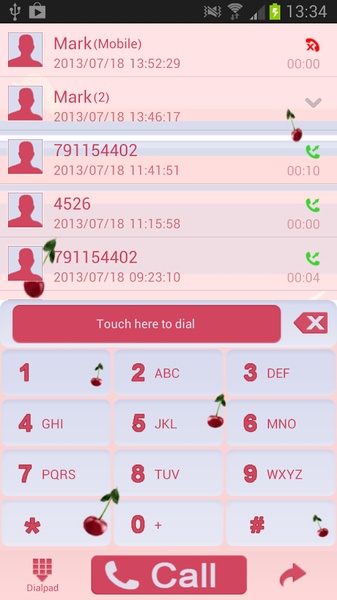 GO Contacts Theme Cherries - Preview 5