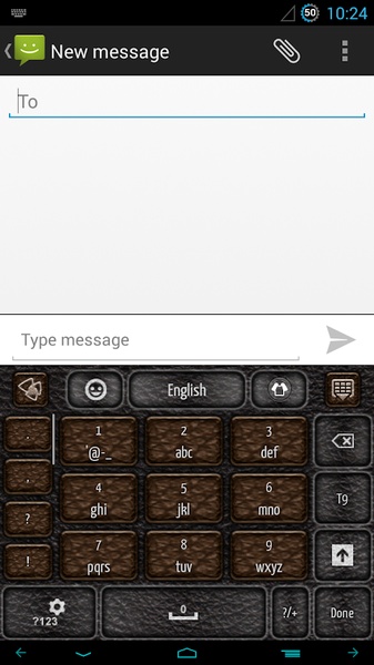 GO Keyboard Leather Theme - Preview 3