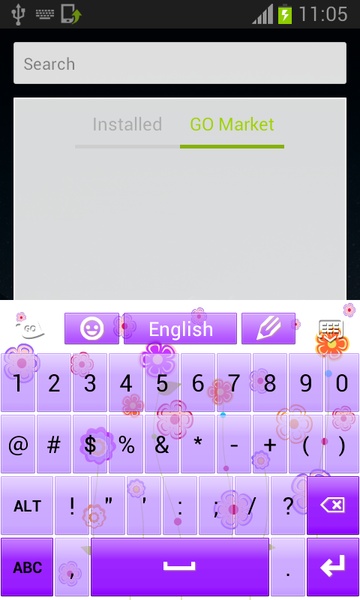 Flowers keyboard theme - Preview 4
