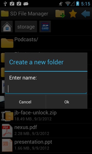 SD File Manager - Preview 2