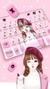 Pink Wink Girl Keyboard Theme screenshot 4