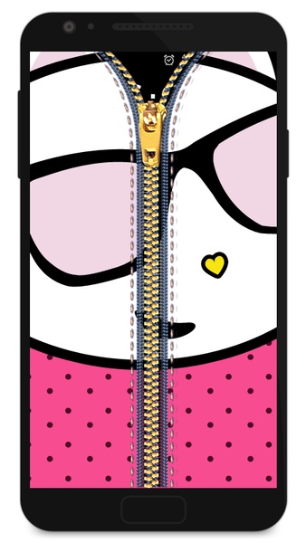 zipper lock screen - pink - Preview 3