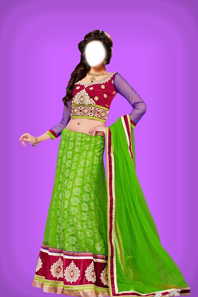 Fancy Saree Blouse Photo Suit - Preview 2