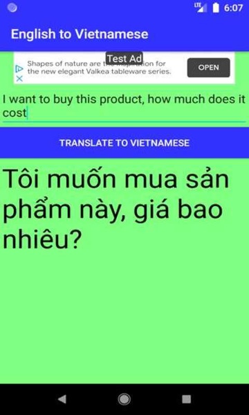 English to Vietnamese Translator - Preview 1