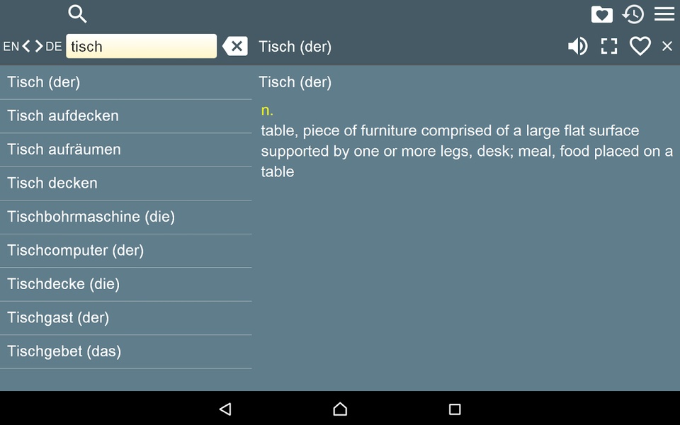 EN-DE Dictionary Free - Preview 1