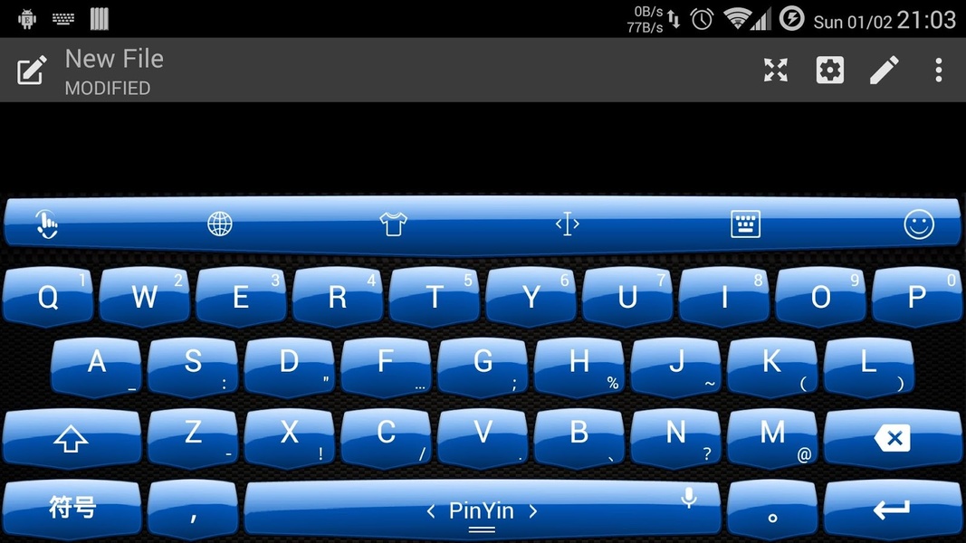 Theme TouchPal Shield - Blue - Preview 1