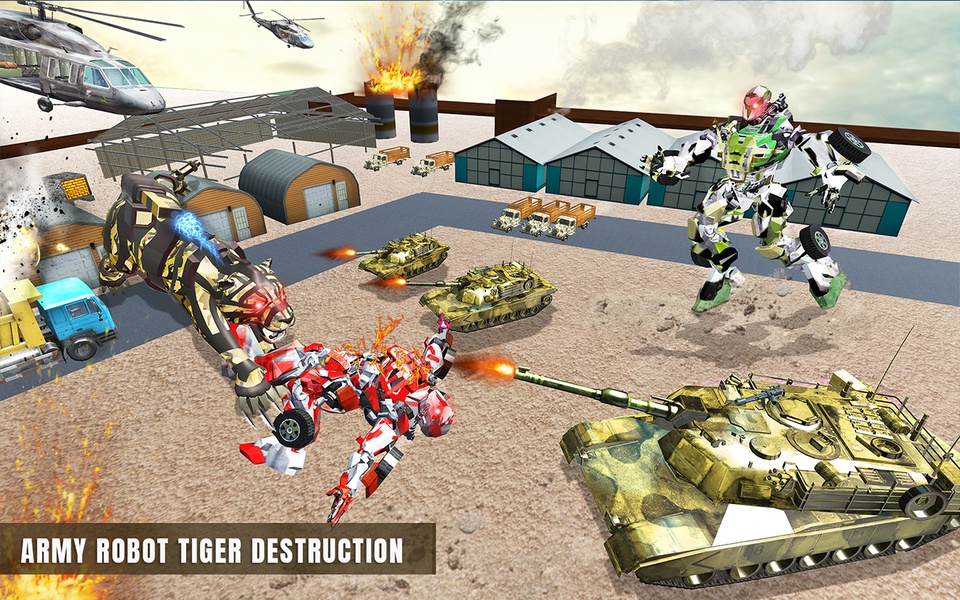 Furious Wild Tiger Robot Tank Robot Transform Game - Preview 2