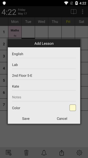 Timetable planner for school and university - Preview 4
