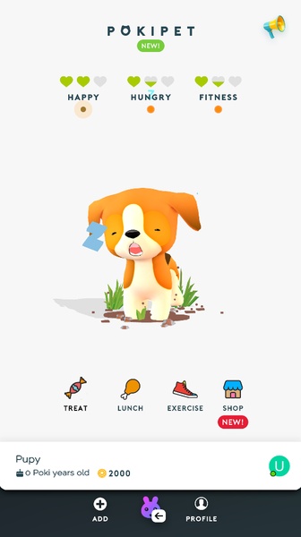 Get Pokipet on the App Store or Play Store and start raising a pet wit