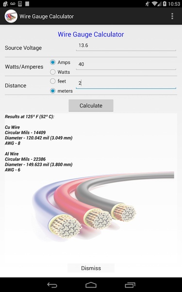 Wire Gauge Calculator - Preview 1