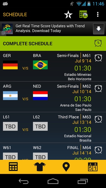 Football Schedule Brazil 2014 - Preview 1