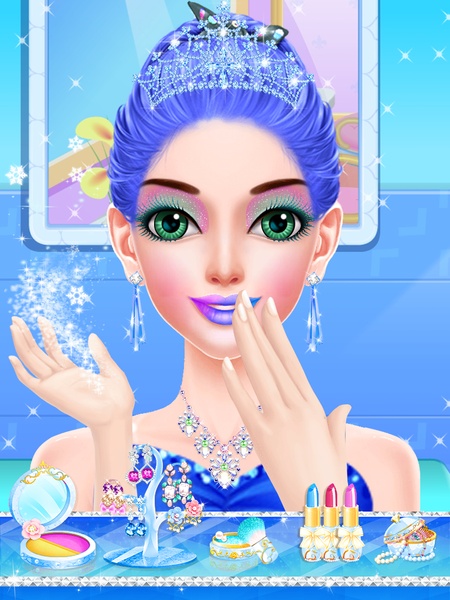 blue dress up games Blue Princess - Makeover Games : Makeup Dress Up for Android