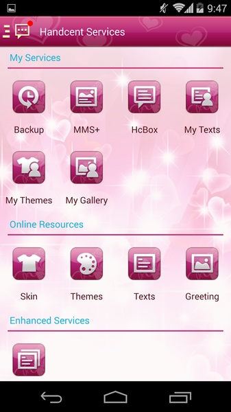 Handcent SMS Skin(Love) - Preview 4