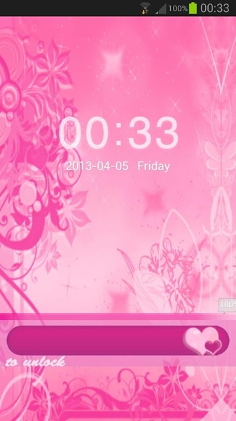 GO Locker Theme Flowers Pink - Preview 1
