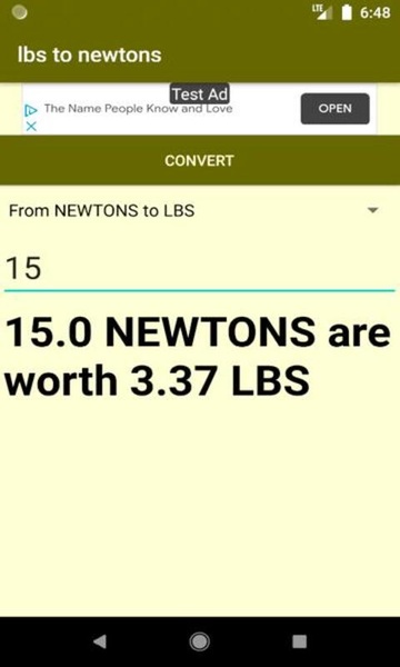 lbs to newtons converter - Preview 1
