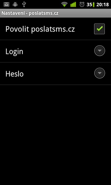 WebSMS Connector: poslatsms.cz - Preview 1