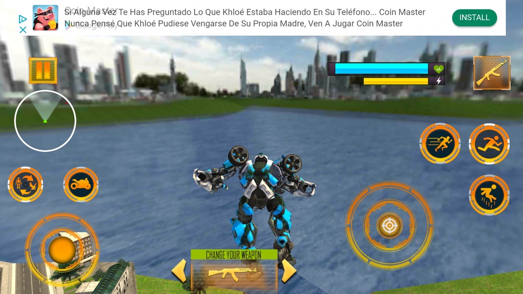 Flying Police Eagle Bike Robot Hero - Preview 5