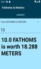 Fathoms to Meters converter screenshot 4