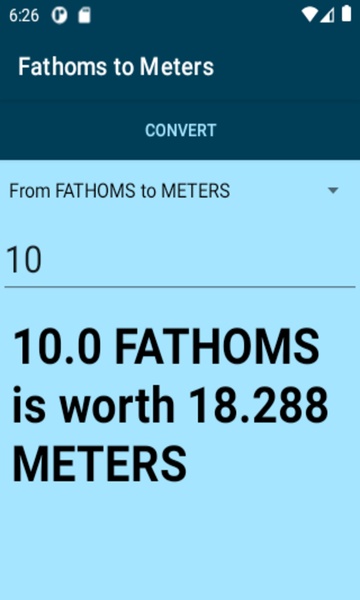 Fathoms to Meters converter - Preview 4