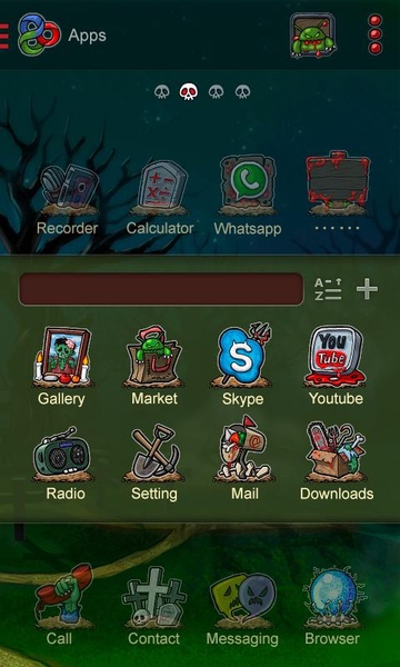 Zombie Night GOLauncher EX Theme - Preview 2