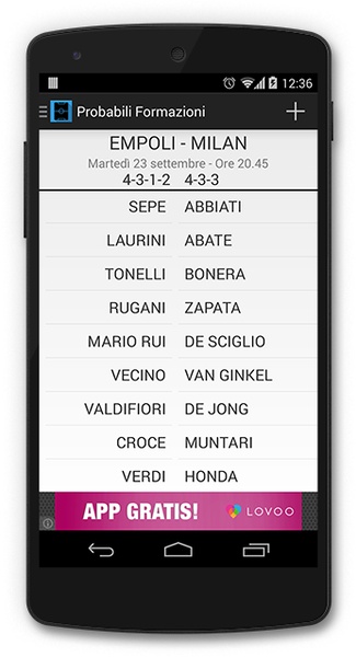 Formazioni Fantacalcio - Preview 1