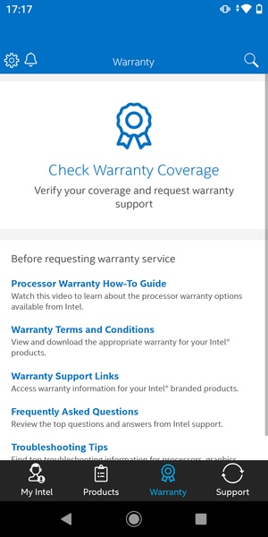 Intel Support - Preview 5