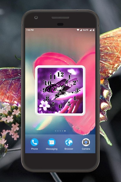 Butterfly Clock Live Wallpaper - Preview 1