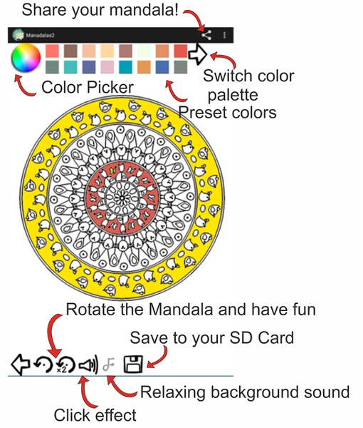 Manadalas Coloring - Preview 10