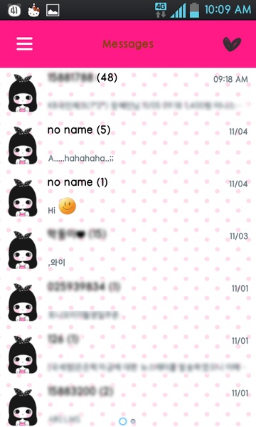 GOSMS Theme Bong Ja Pink - Preview 1